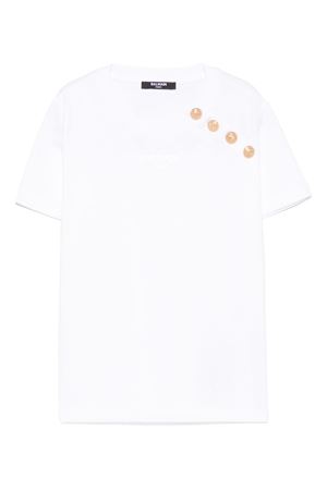 Logo-Print T-Shirt BALMAIN PARIS KIDS | BW8P71Z1751100OR